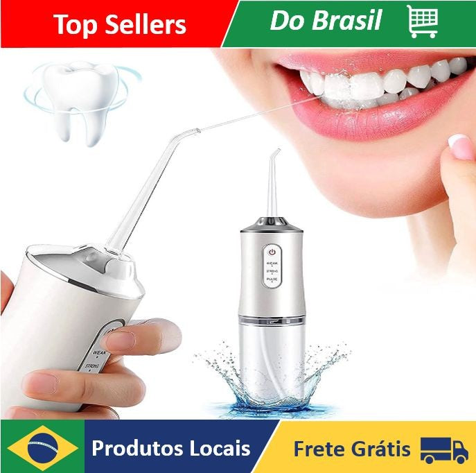 Irrigador Dental Oral Recarregavél 220ml Higiene Limpeza Bucal Portátil Limpador